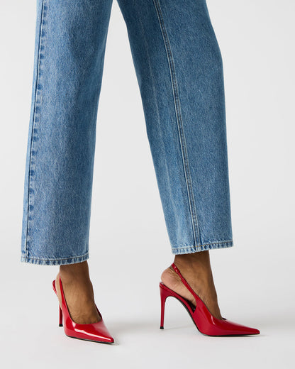 Steve Madden REYES Red Slingback Stiletto Pointed-Toe Pump Women's Heel
