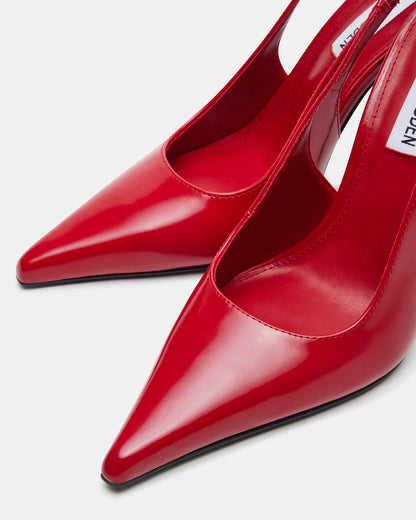 Steve Madden REYES Red Slingback Stiletto Pointed-Toe Pump Women's Heel