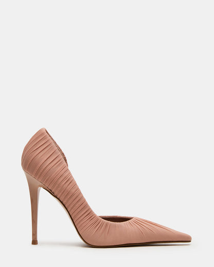Steve Madden ELEGANT Mocha Ruched Pointed-Toe Stiletto Pump Women's Heel