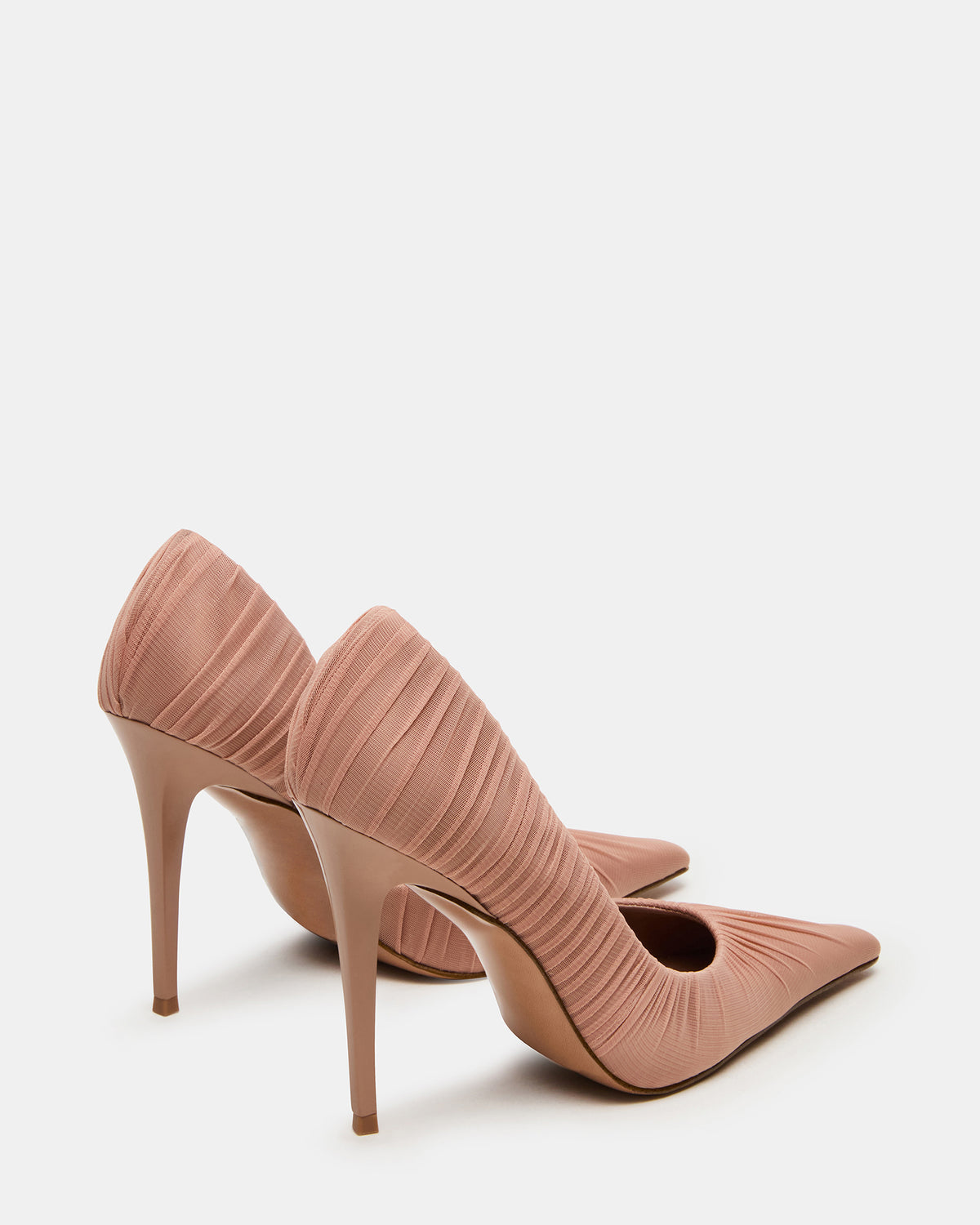 Steve Madden ELEGANT Mocha Ruched Pointed-Toe Stiletto Pump Women's Heel