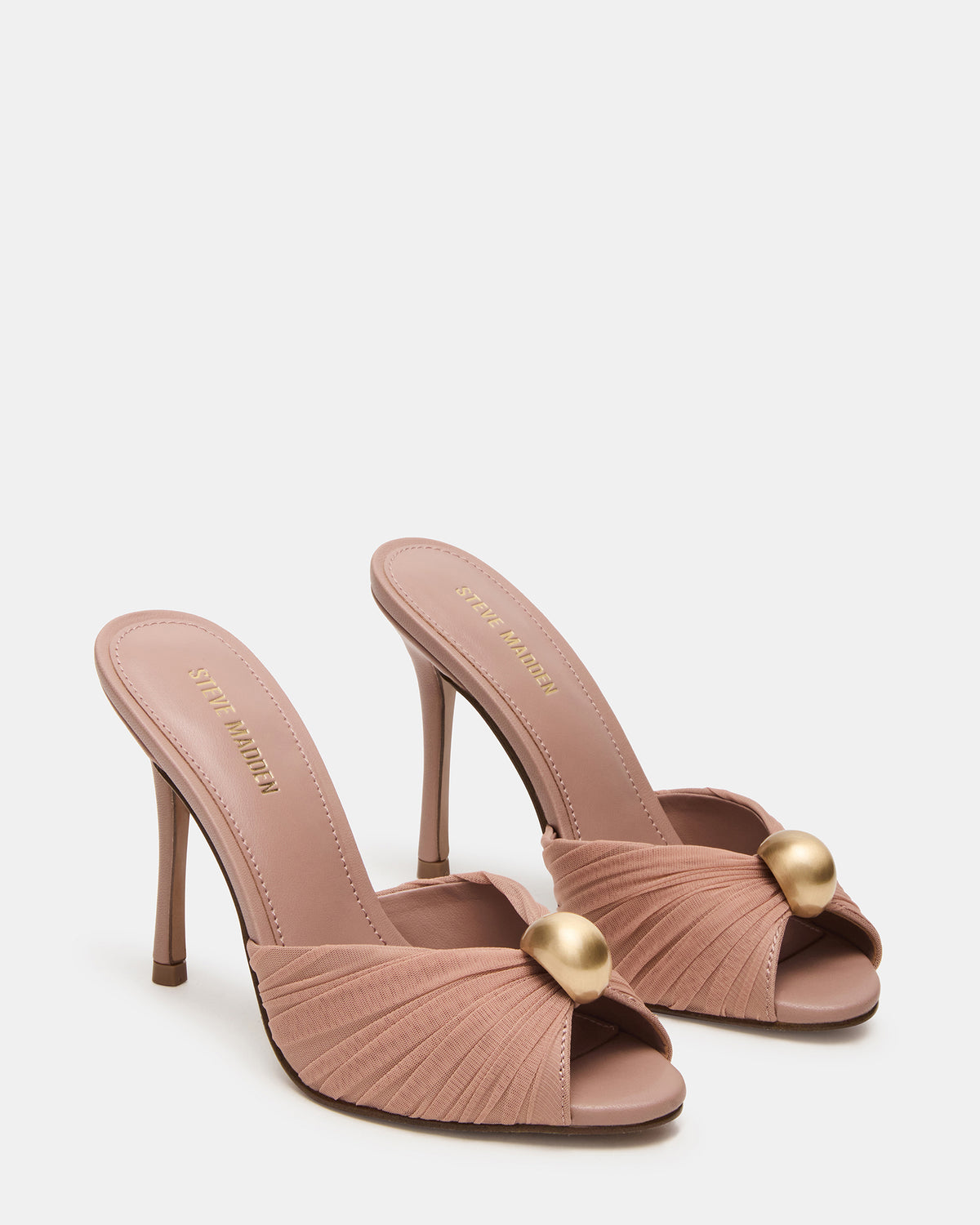 Steve Madden PRIYA Mocha/Gold Mule Women's Heel