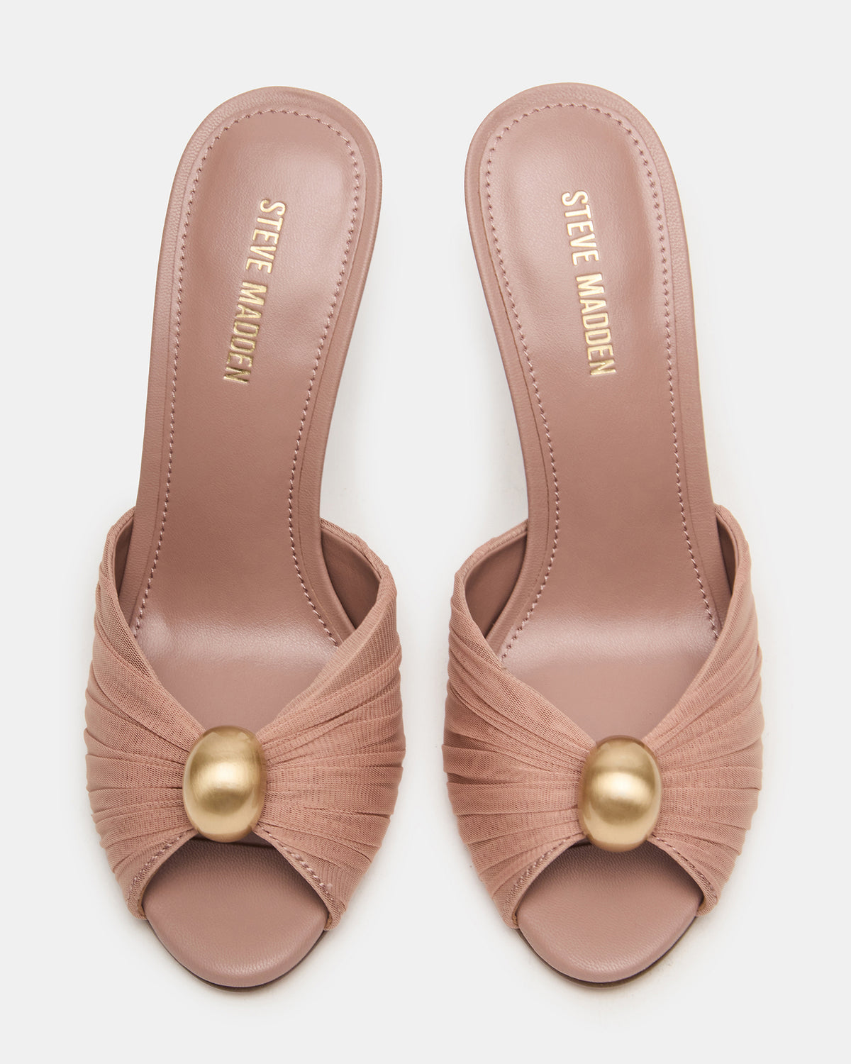 Steve Madden PRIYA Mocha/Gold Mule Women's Heel