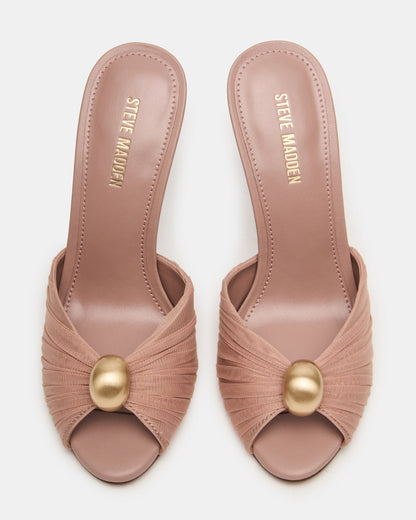 Steve Madden PRIYA Mocha/Gold Mule Women's Heel