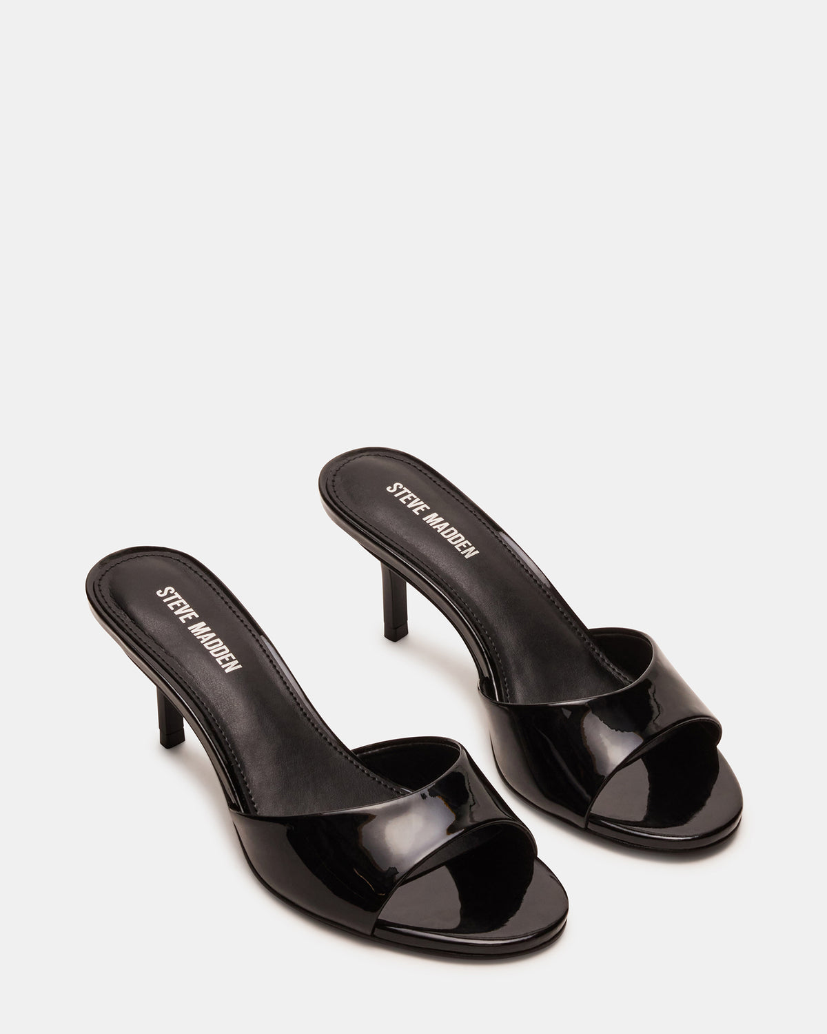 Steve Madden KENDRIX Black Leather Women's Mule Heel