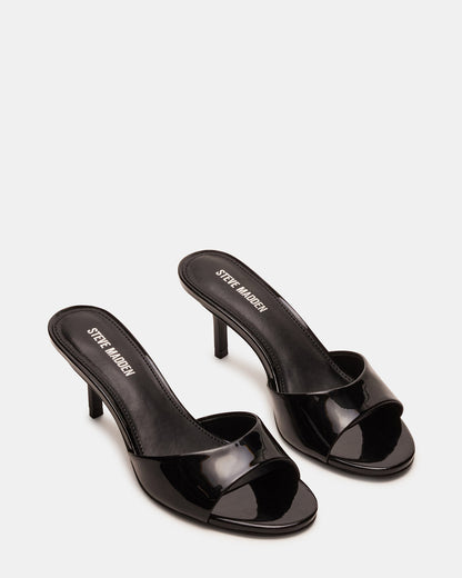 Steve Madden KENDRIX Black Leather Women's Mule Heel