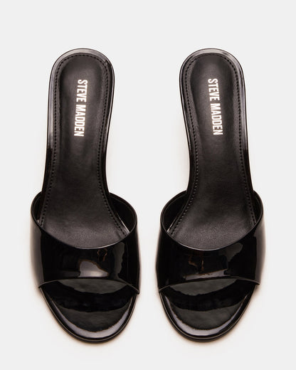 Steve Madden KENDRIX Black Leather Women's Mule Heel