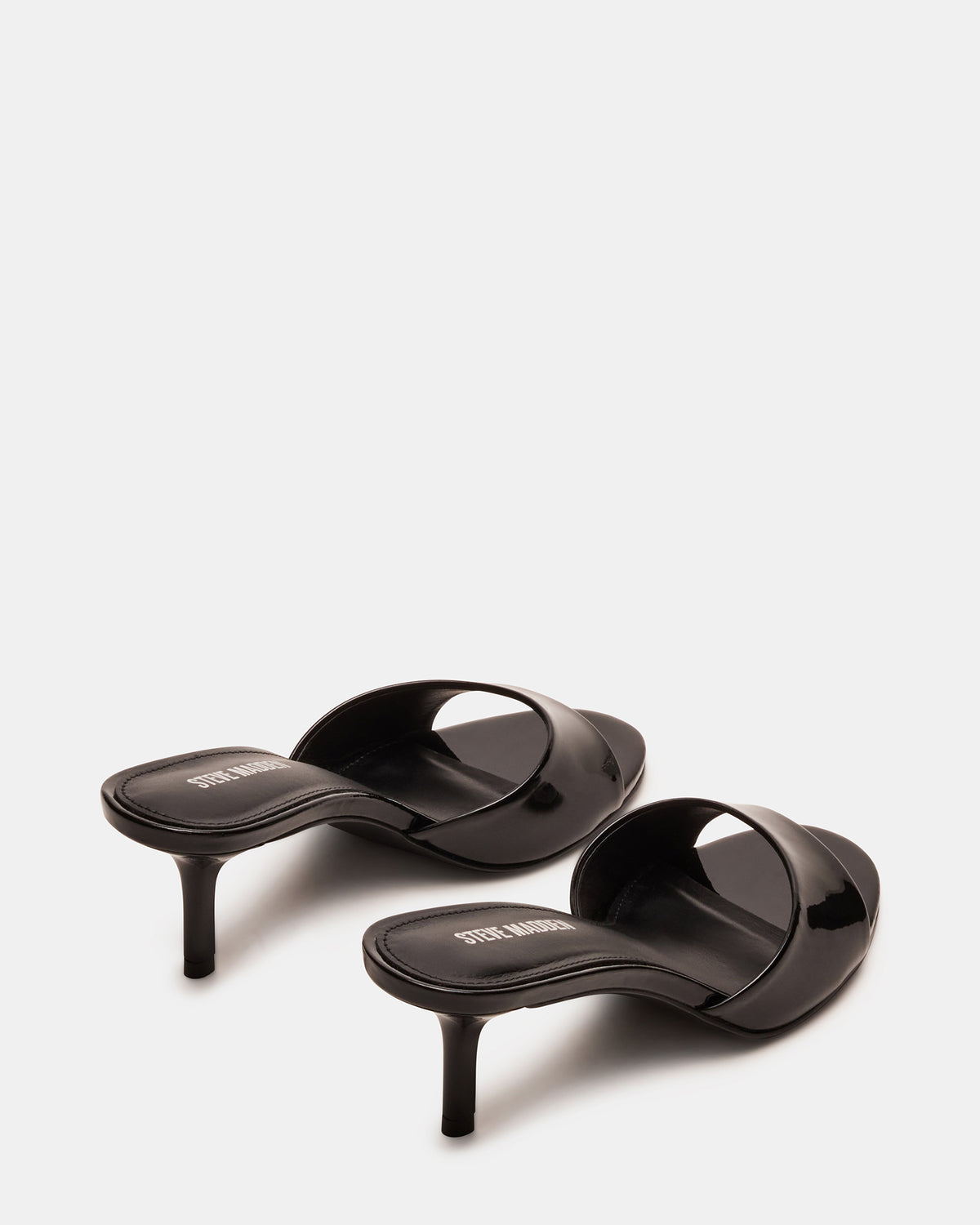Steve Madden KENDRIX Black Leather Women's Mule Heel