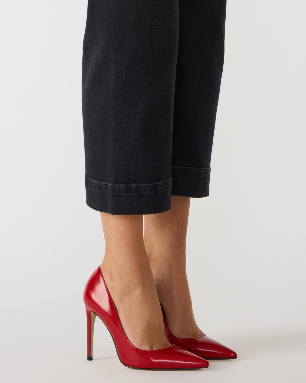 Steve Madden NOIR Red Leather Pointed-Toe Stiletto Pump Women's Heels