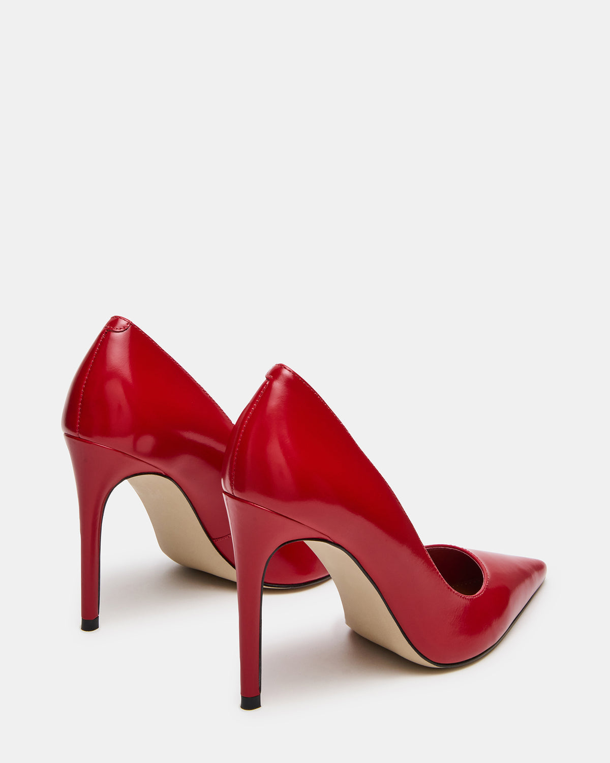 Steve Madden NOIR Red Leather Pointed-Toe Stiletto Pump Women's Heels