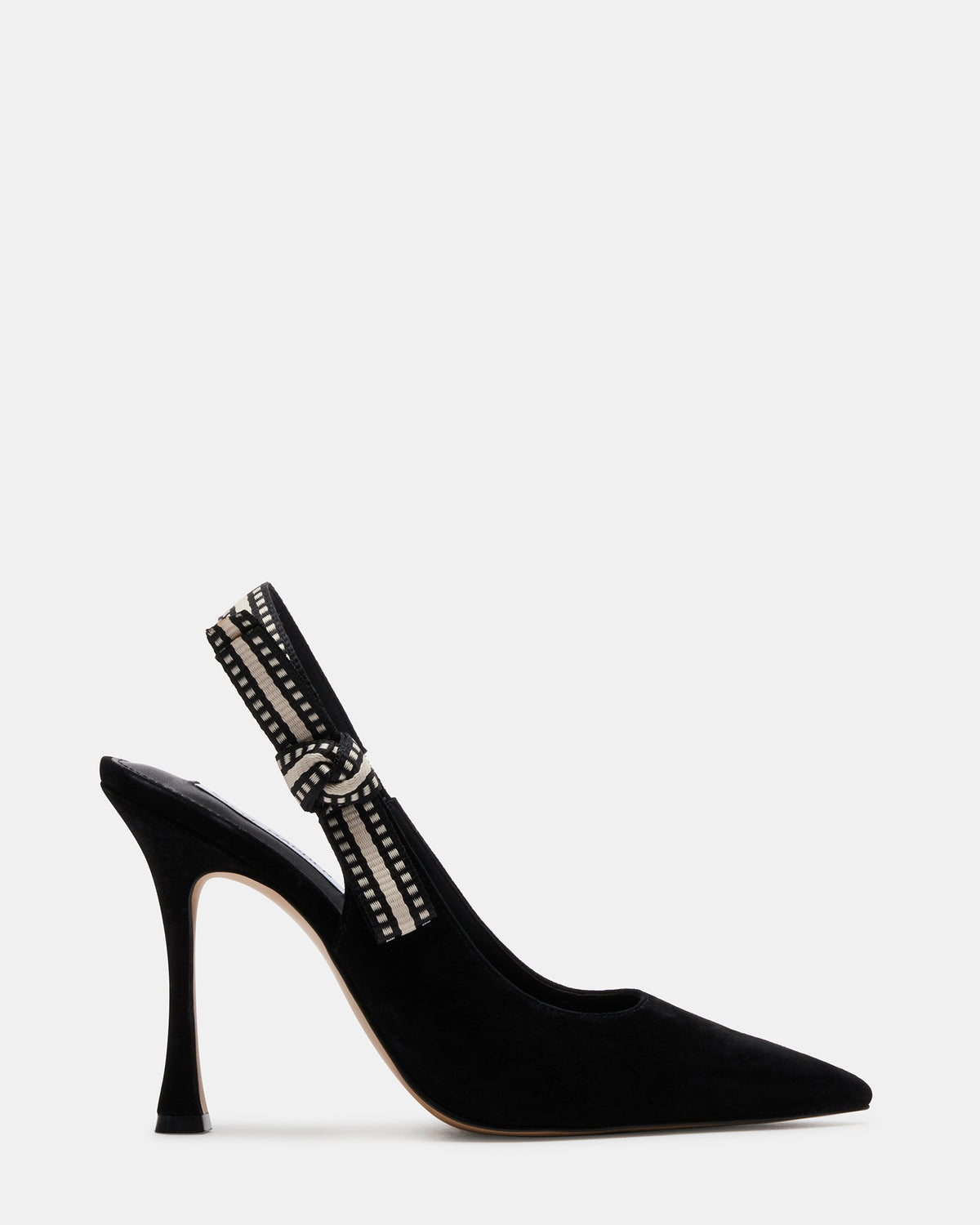 Steve Madden BRI Black Suede Slingback Pump Women's Heel