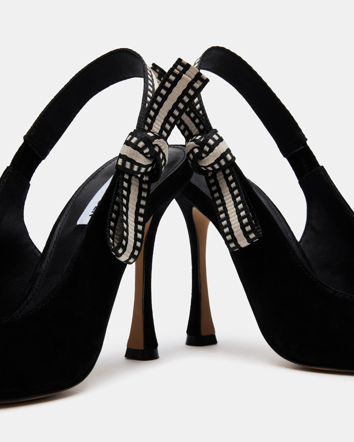 Steve Madden BRI Black Suede Slingback Pump Women's Heel