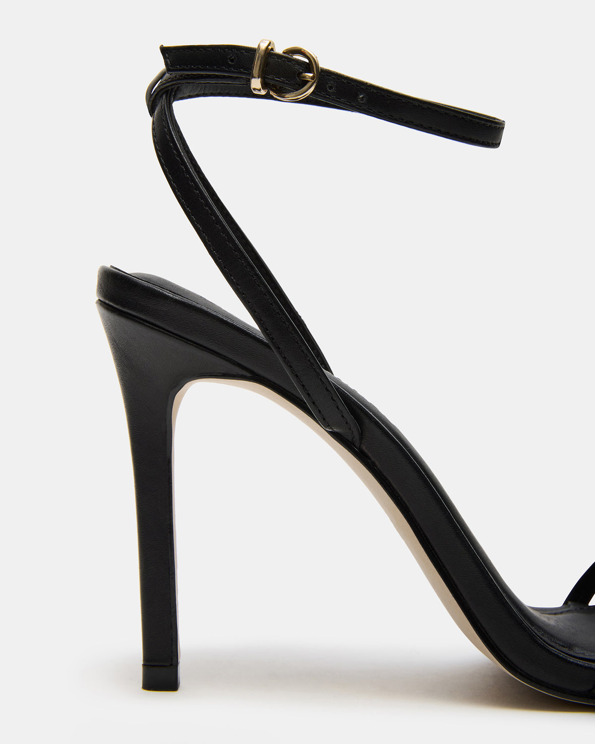Steve Madden JYPSEY Black Leather Strappy Stiletto Women's Heel