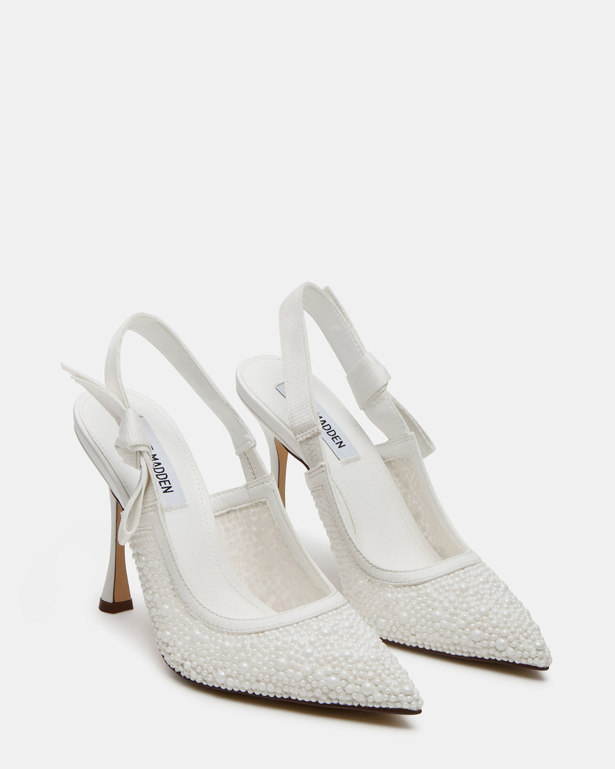 Steve Madden BRI White Lace Slingback Pump Women's Heel