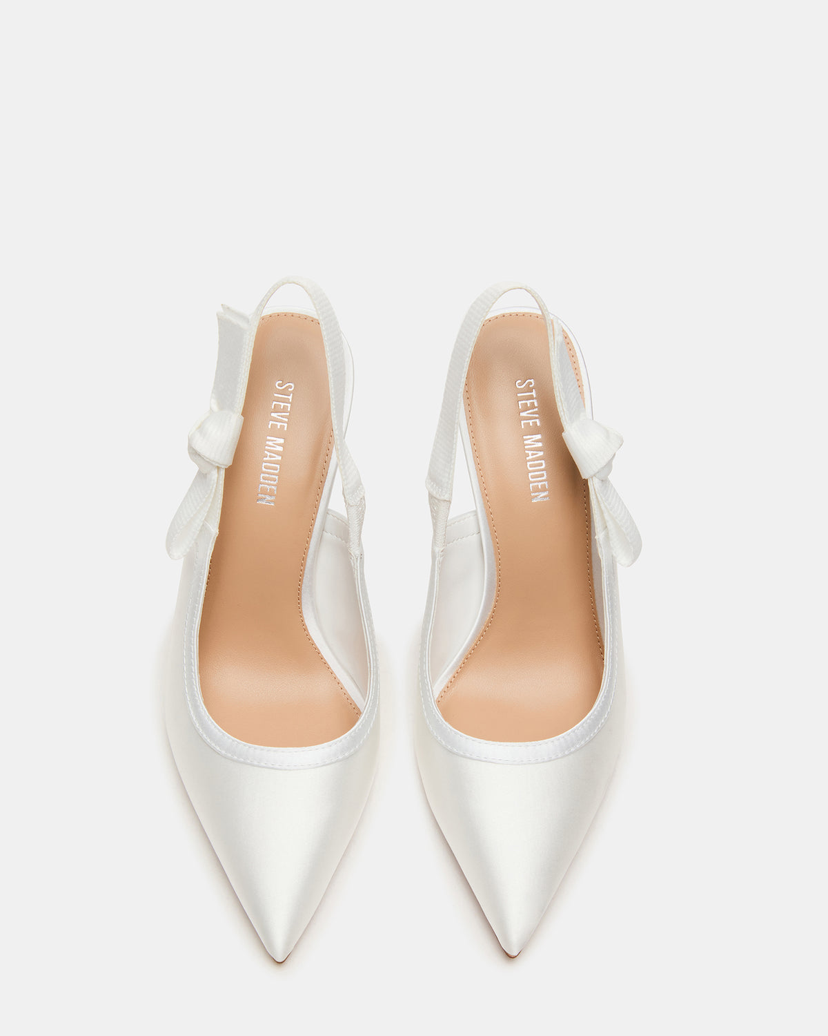 Steve Madden BRI White Satin Slingback Pump Women's Heel