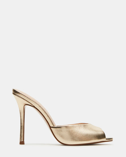 Steve Madden PRIYA Gold Leather Women's Mule