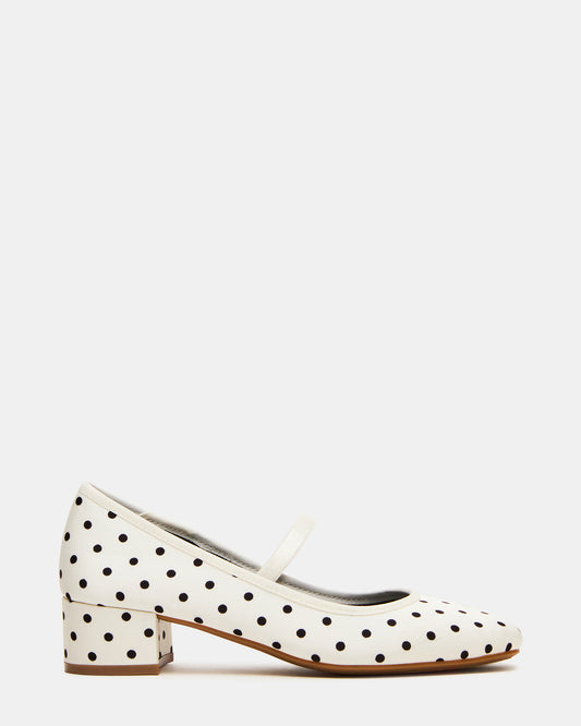 Steve Madden MURAL Polka Dot Mary Jane Block Heel Square-Toe Women's Heel