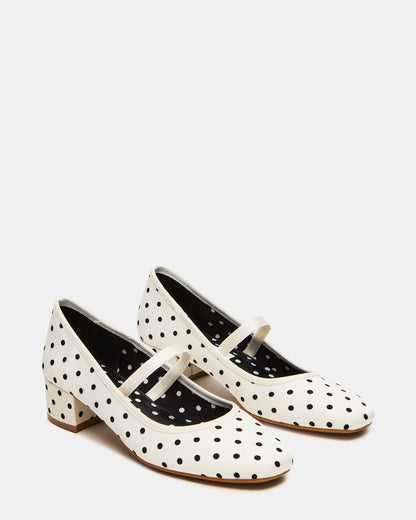Steve Madden MURAL Polka Dot Mary Jane Block Heel Square-Toe Women's Heel
