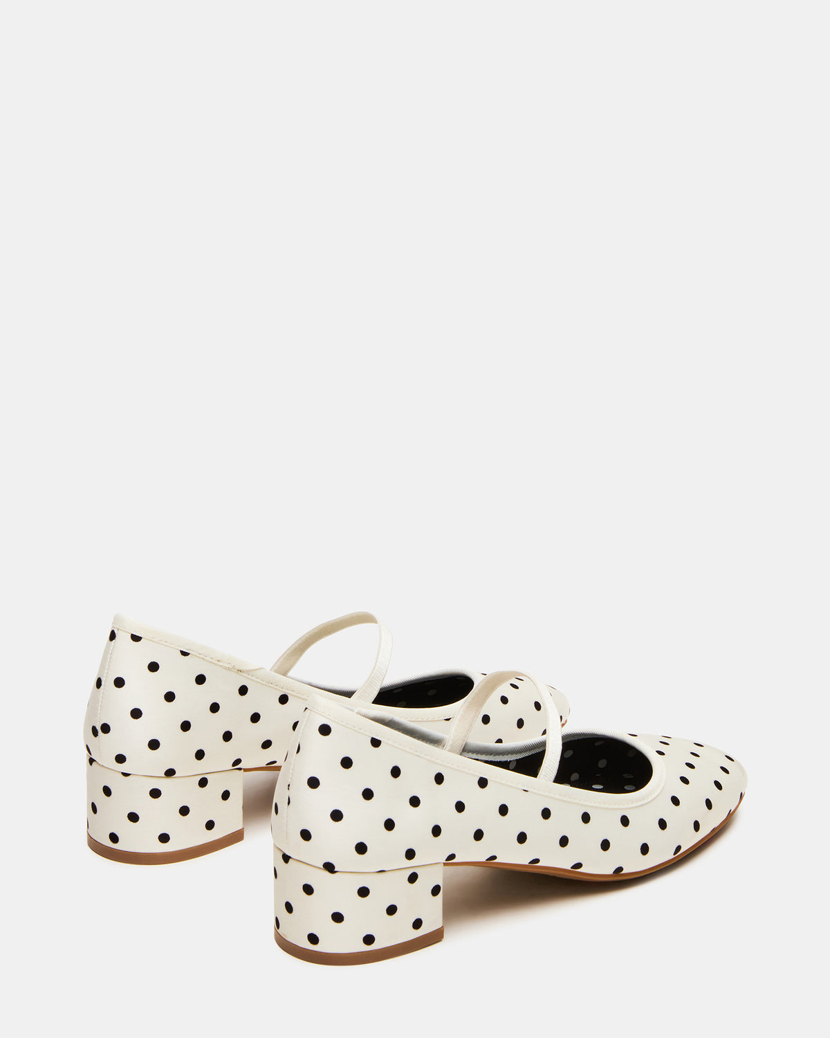 Steve Madden MURAL Polka Dot Mary Jane Block Heel Square-Toe Women's Heel