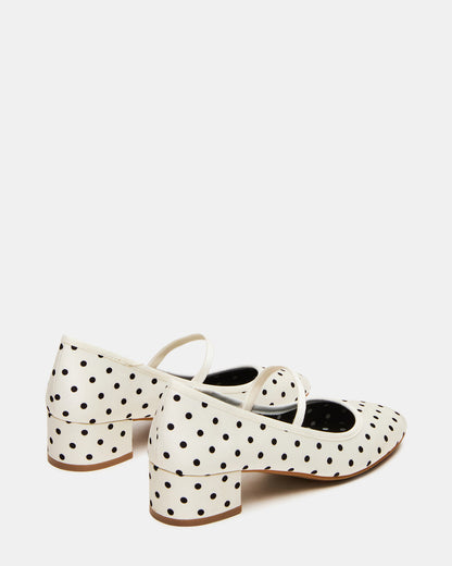 Steve Madden MURAL Polka Dot Mary Jane Block Heel Square-Toe Women's Heel