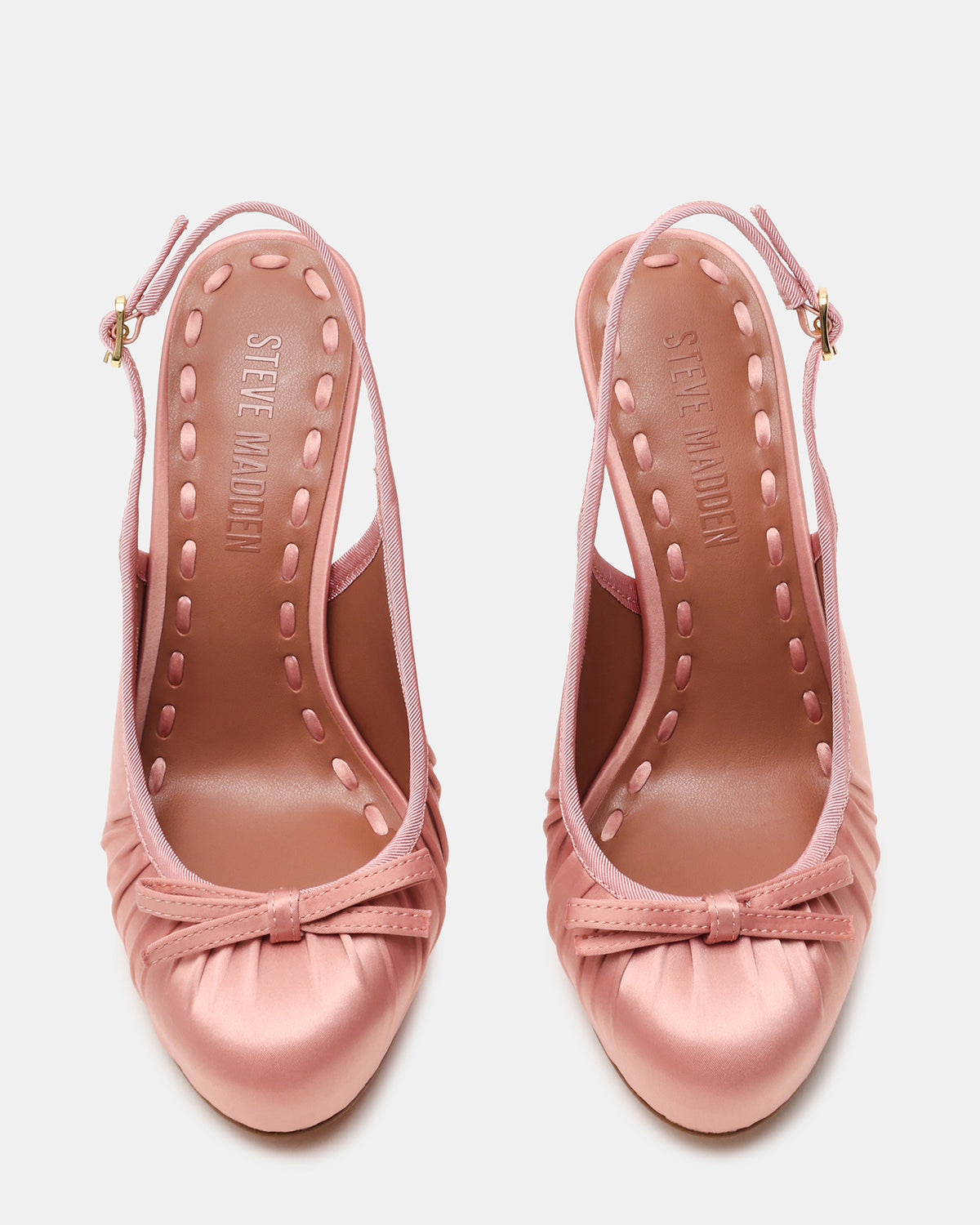 Steve Madden SOFIE Blush Satin Bow Slingback Platform Women's Heel