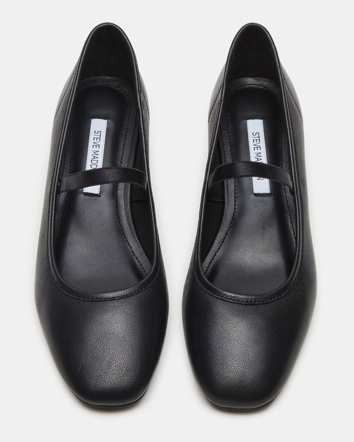 Steve Madden MURAL Black Leather Mary Jane Block Heel Square-Toe Women's Heel