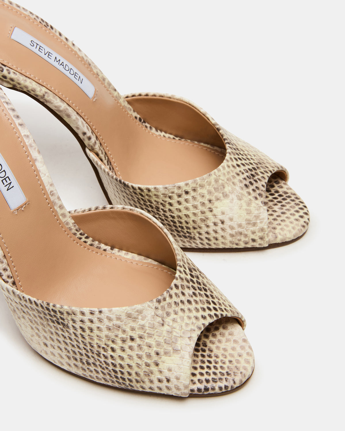 Steve Madden PRIYA Natural Snake Mule Women's Heel