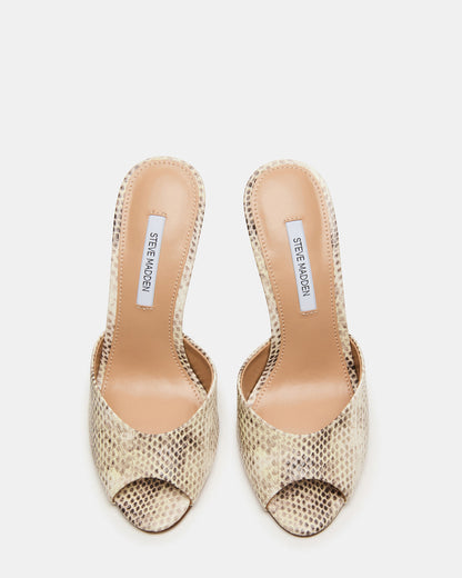 Steve Madden PRIYA Natural Snake Mule Women's Heel