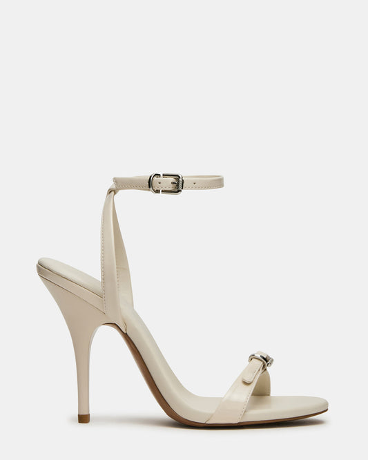Steve Madden FOXX Bone Patent Strappy Stiletto Open-Toe Women's Heel