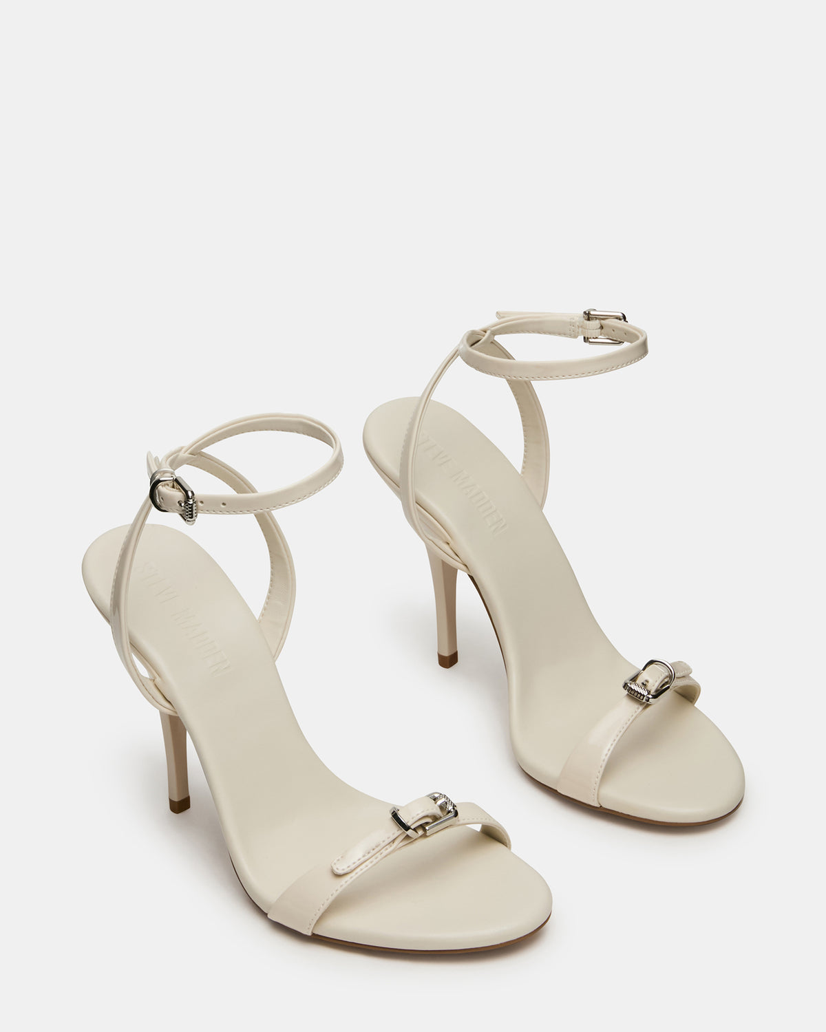 Steve Madden FOXX Bone Patent Strappy Stiletto Open-Toe Women's Heel