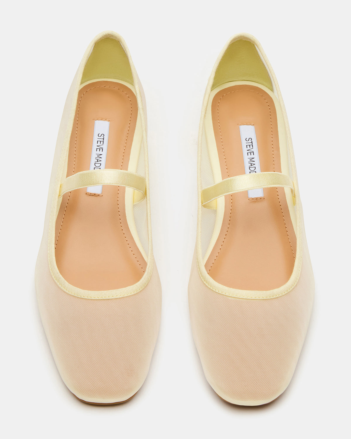 Steve Madden MURAL Butter Yellow Mary Jane Block Heel Square-Toe Women's Heel