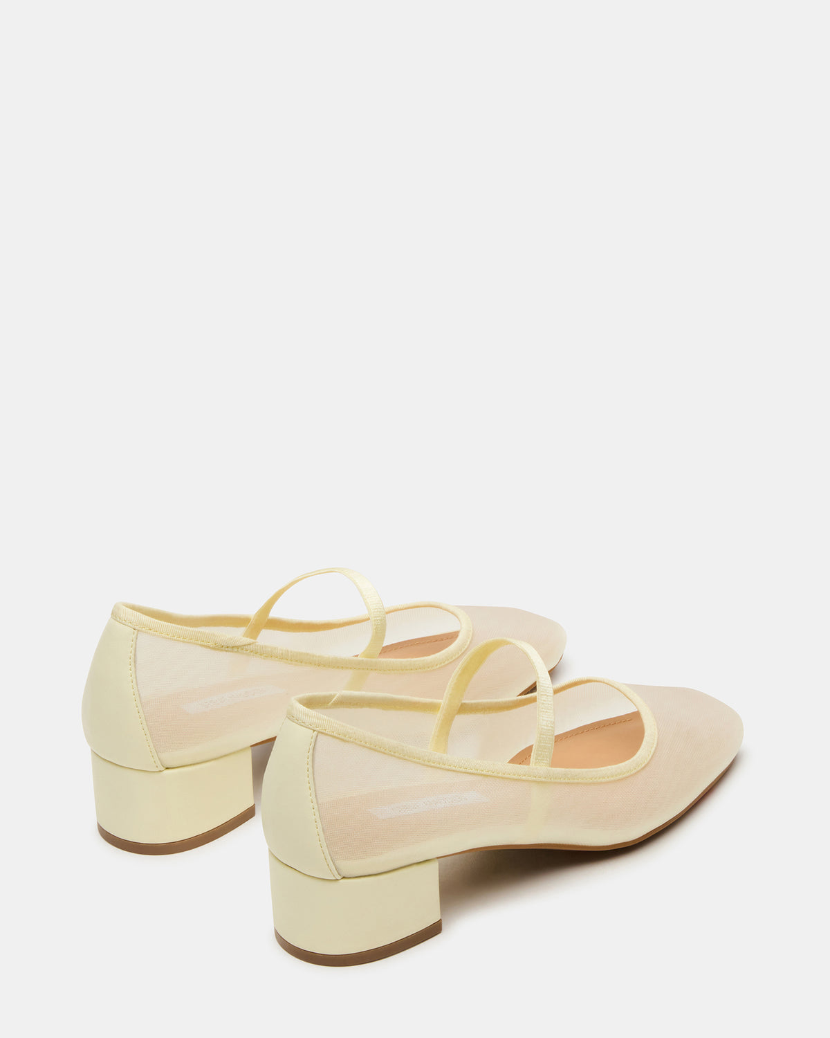Steve Madden MURAL Butter Yellow Mary Jane Block Heel Square-Toe Women's Heel