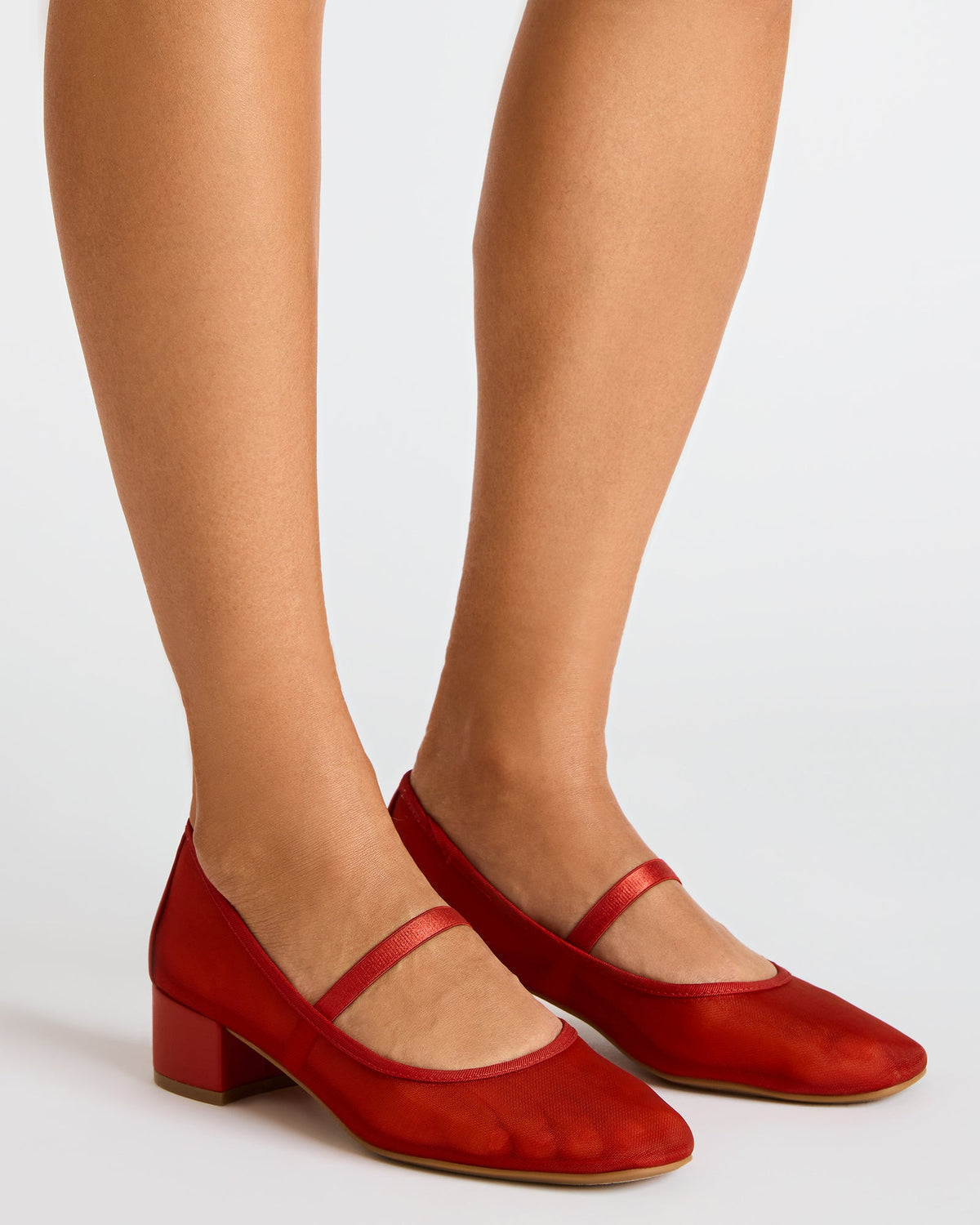 Steve Madden MURAL Red Mary Jane Block Heel Square-Toe Women's Heel