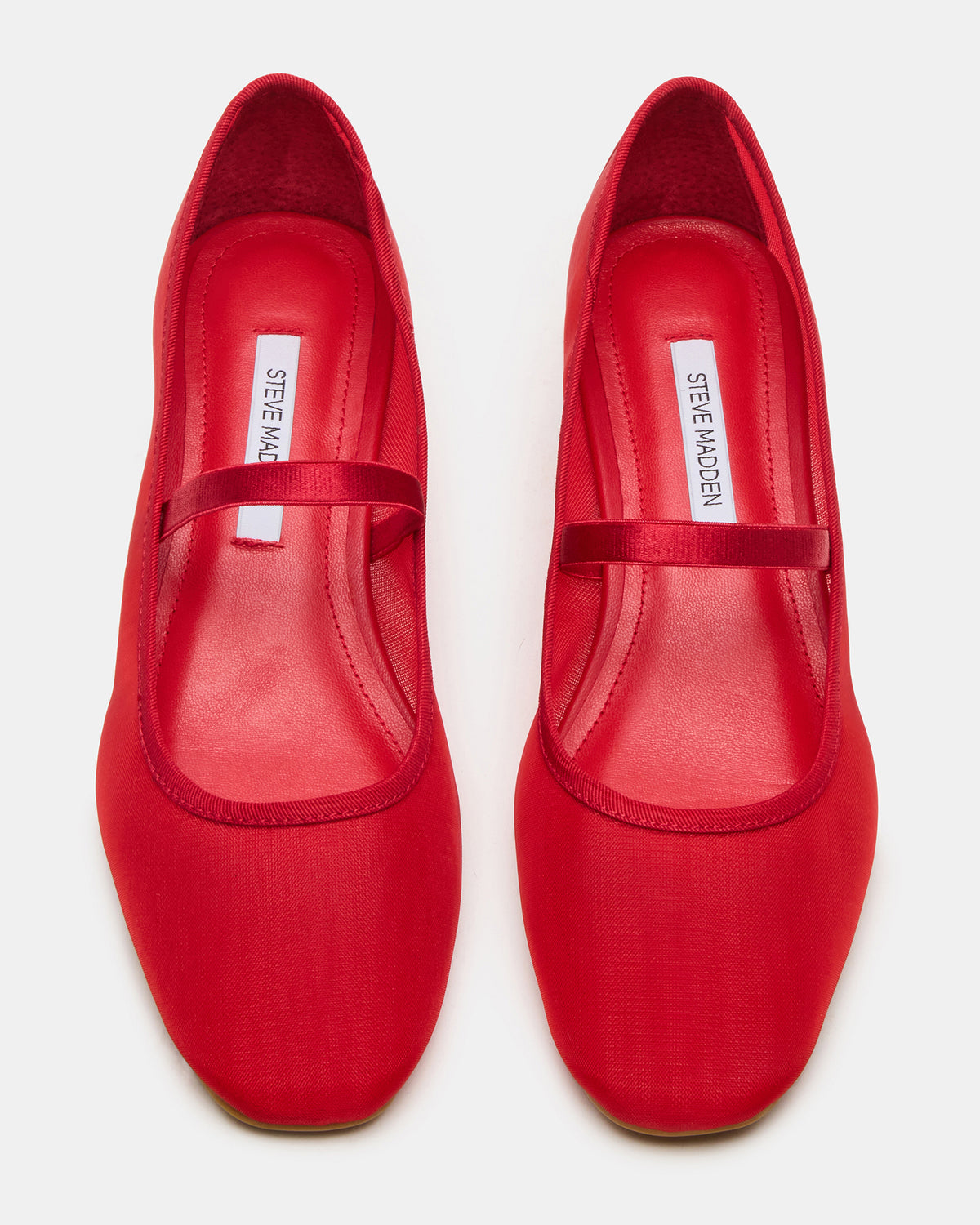 Steve Madden MURAL Red Mary Jane Block Heel Square-Toe Women's Heel