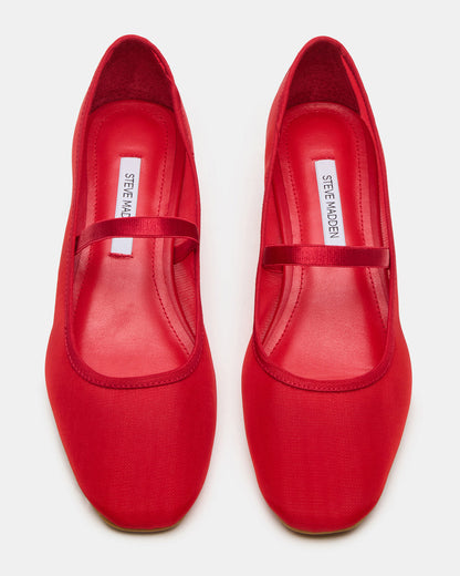Steve Madden MURAL Red Mary Jane Block Heel Square-Toe Women's Heel
