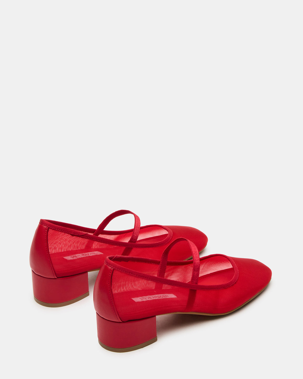Steve Madden MURAL Red Mary Jane Block Heel Square-Toe Women's Heel