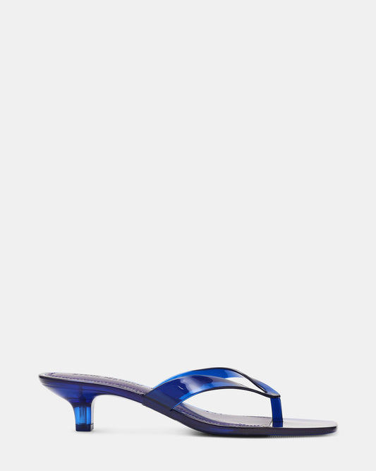Steve Madden TRACIE Jelly Navy Thong Strap Women's Kitten Heel