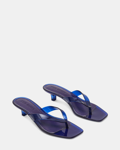 Steve Madden TRACIE Jelly Navy Thong Strap Women's Kitten Heel