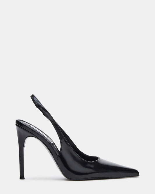 Steve Madden REYES Black Box Slingback Stiletto Pointed-Toe Pump Women's Heel