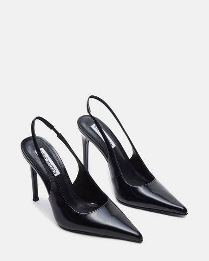 Steve Madden REYES Black Box Slingback Stiletto Pointed-Toe Pump Women's Heel