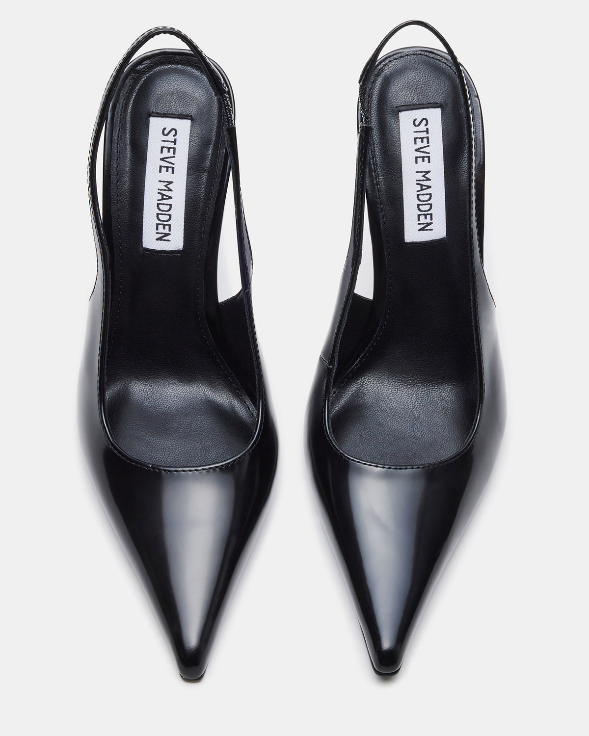 Steve Madden REYES Black Box Slingback Stiletto Pointed-Toe Pump Women's Heel