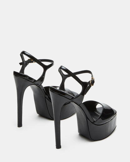 Steve Madden COLOGNE Black Patent Platform Stiletto Women's Heel
