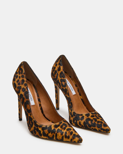 Steve Madden NOIR Leopard Pointed-Toe Stiletto Pump Women's Heels