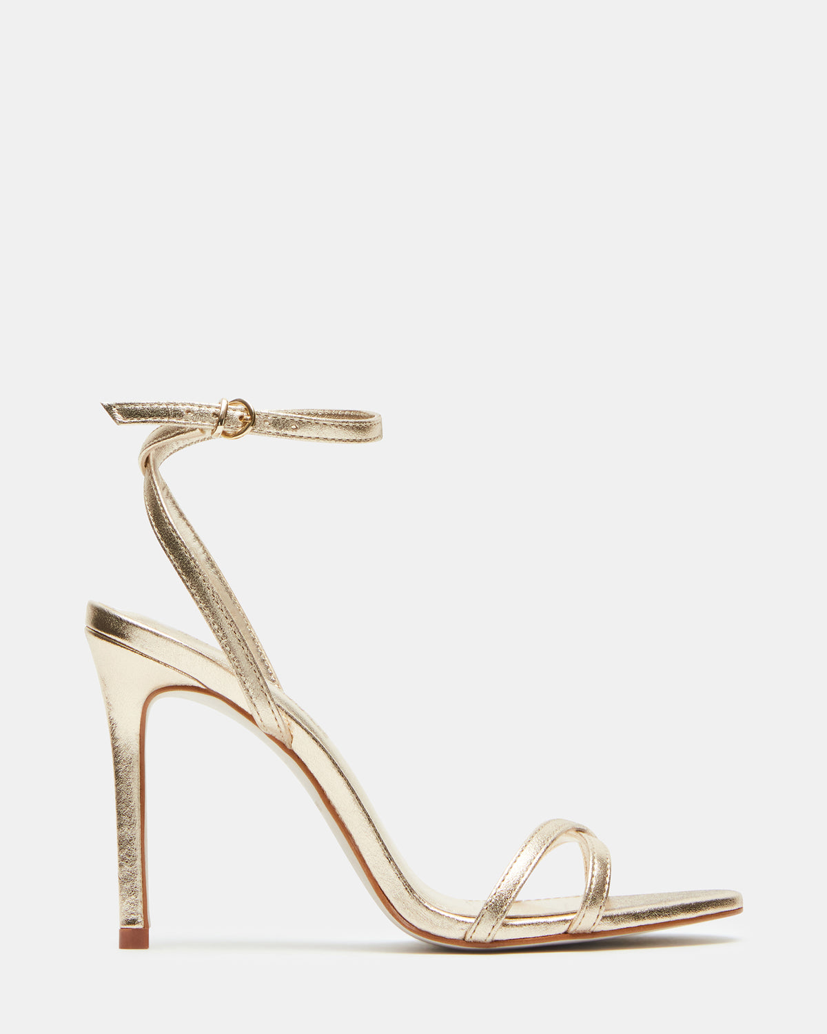 Steve Madden JYPSEY Gold Leather Strappy Stiletto Women's Heel
