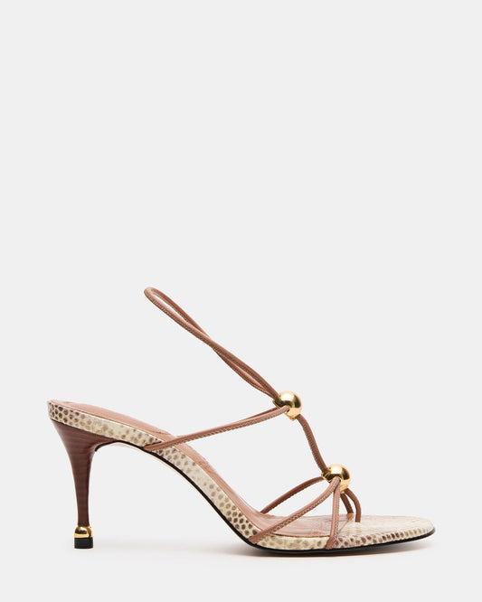 Steve Madden RAMOS Natural Snake Strappy Stiletto Women's Heel