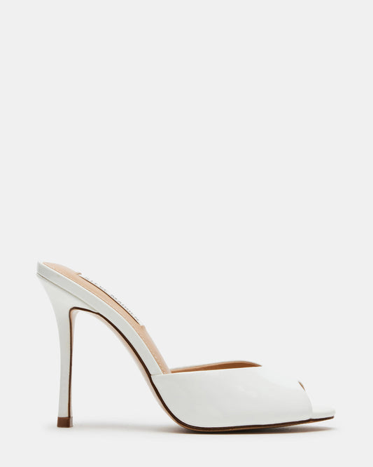 Steve Madden PRIYA White Patent Women's Mule
