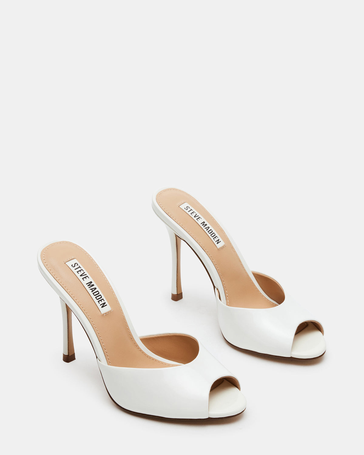 Steve Madden PRIYA White Patent Women's Mule