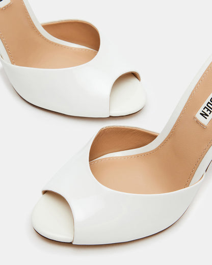 Steve Madden PRIYA White Patent Women's Mule