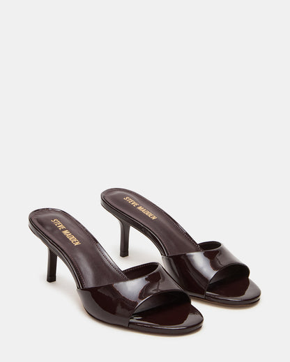 Steve Madden KENDRIX Brown Leather Women's Mule Heel
