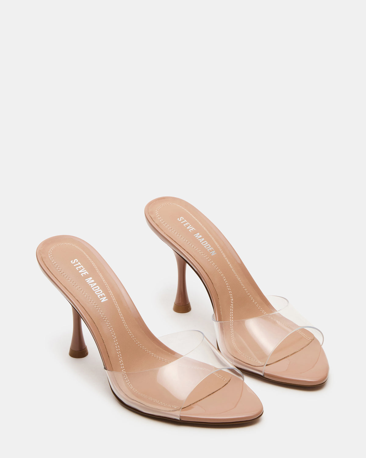 Steve Madden SANTI Clear Pointed-Toe Mule Women's Heel