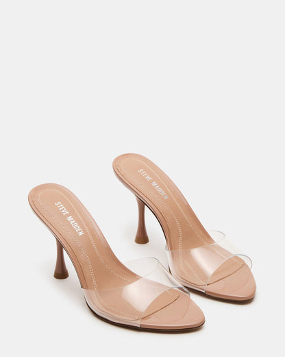 Steve Madden SANTI Clear Pointed-Toe Mule Women's Heel